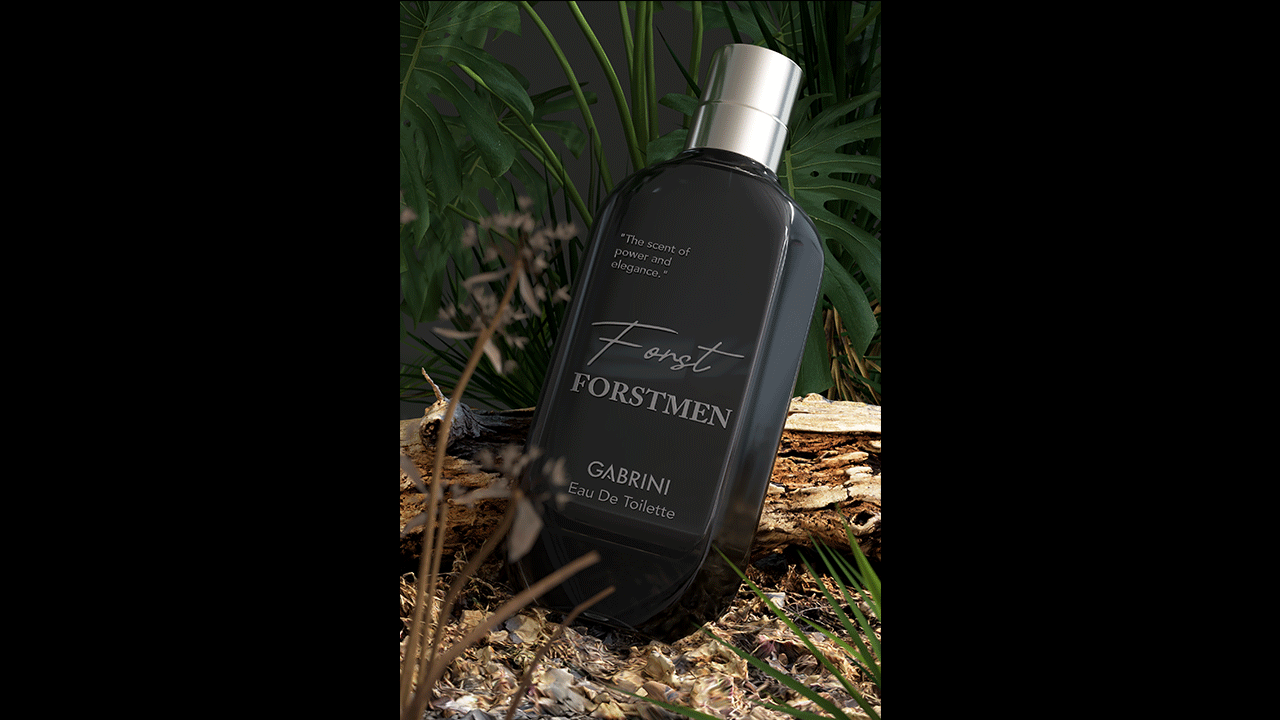 Gabrini Forstman Black Erkek Parfüm | 3D Ürün Animasyonu